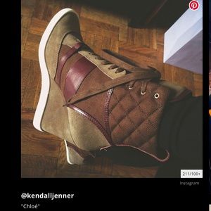 Chloe Kasia Wedge Sneakers Size 7/37